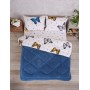 ETE HOMETEX ÇİFT KİŞİLİK LÜX WELSOFT YORGAN SETİ 195X215CM KELEBEK İNDİGO 8696474231942